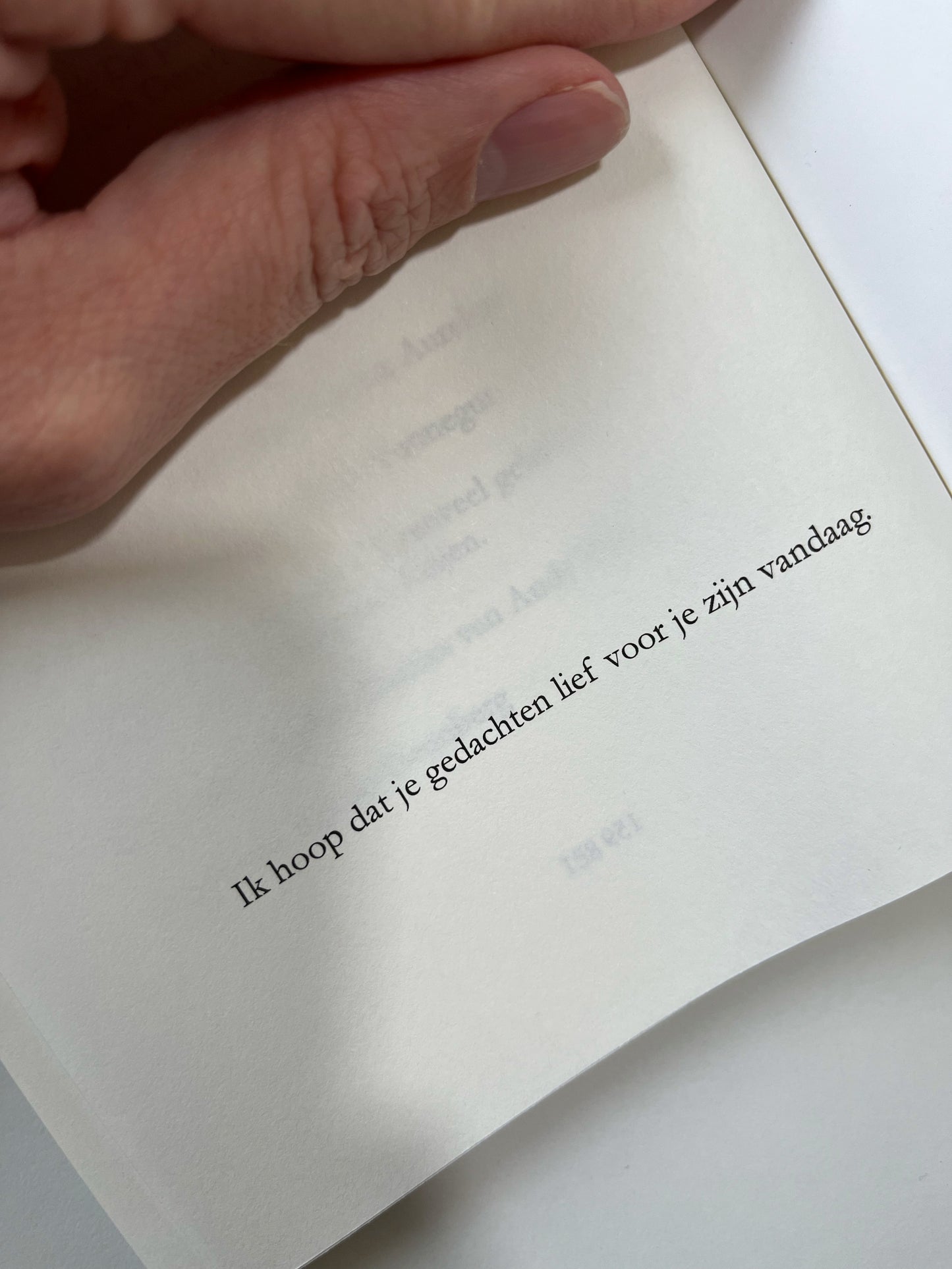 Boek - Ik hoop dat je gedachten lief voor je zijn