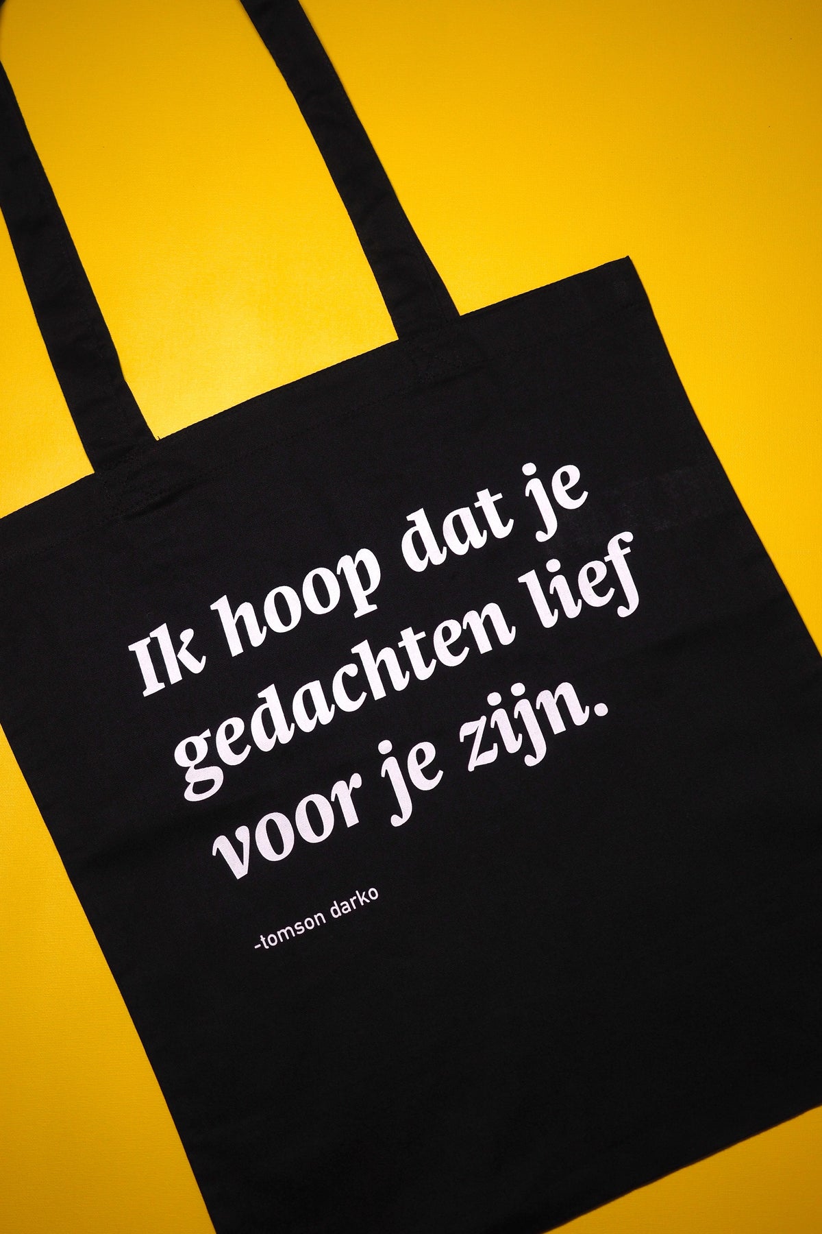 Katoenen tas Ik hoop dat je gedachten lief voor je zijn