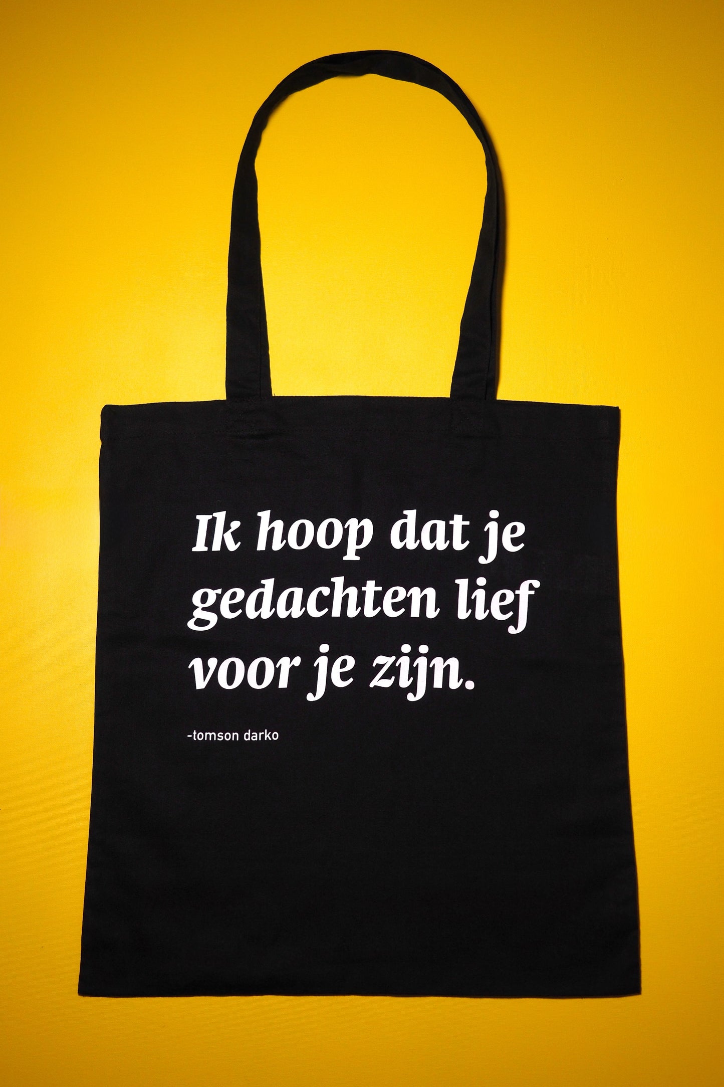 Katoenen tas Ik hoop dat je gedachten lief voor je zijn