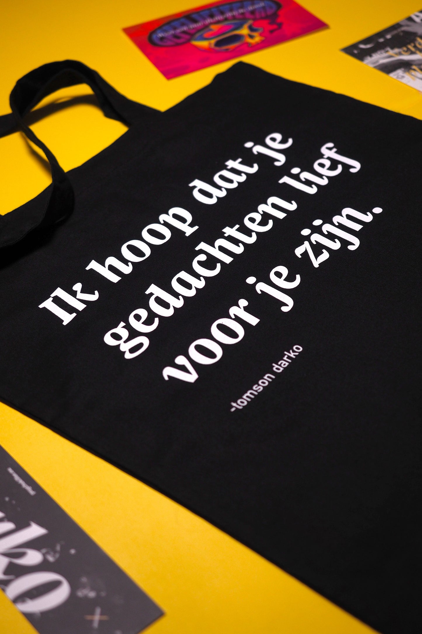 Katoenen tas Ik hoop dat je gedachten lief voor je zijn