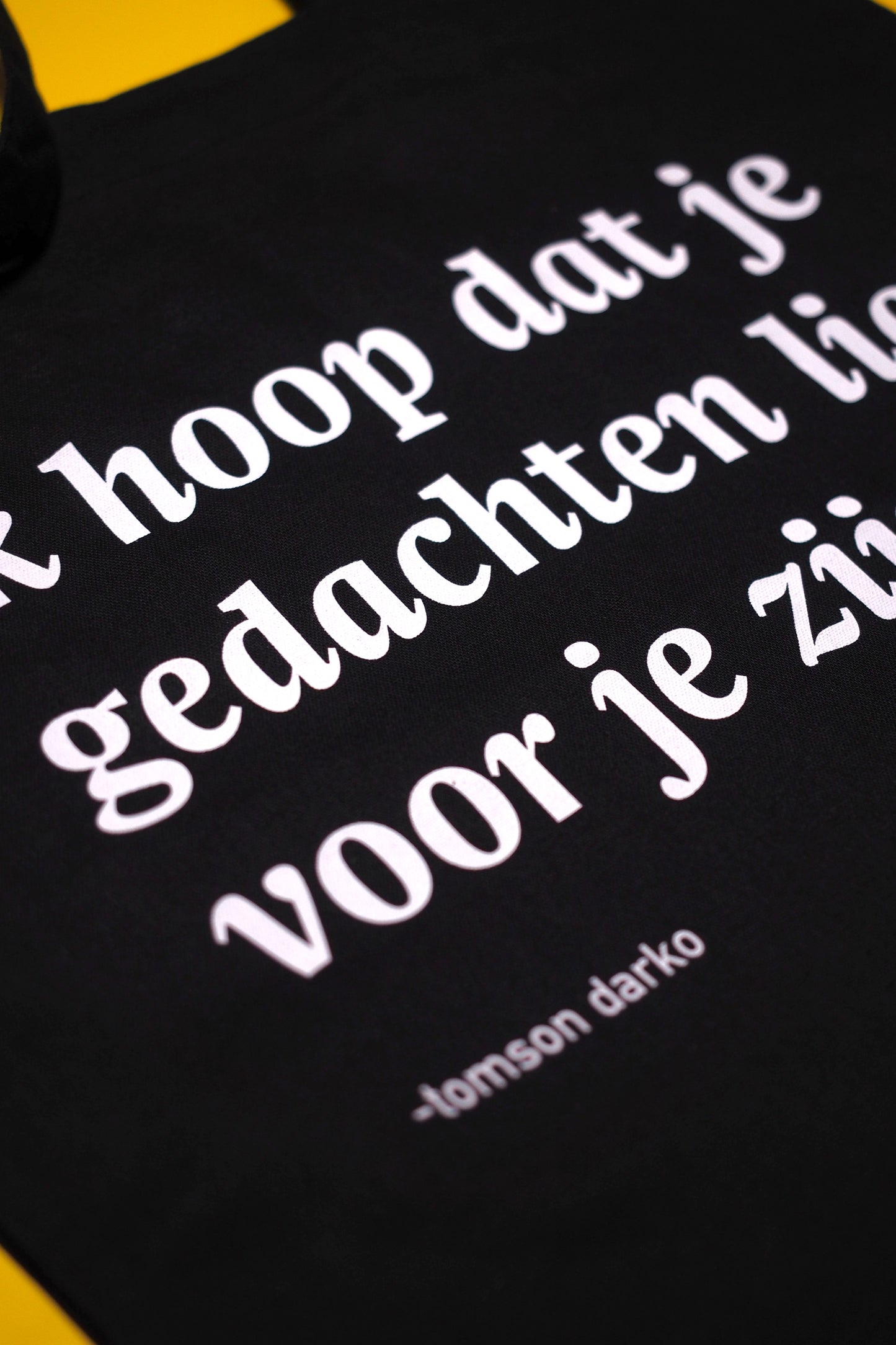 Katoenen tas Ik hoop dat je gedachten lief voor je zijn